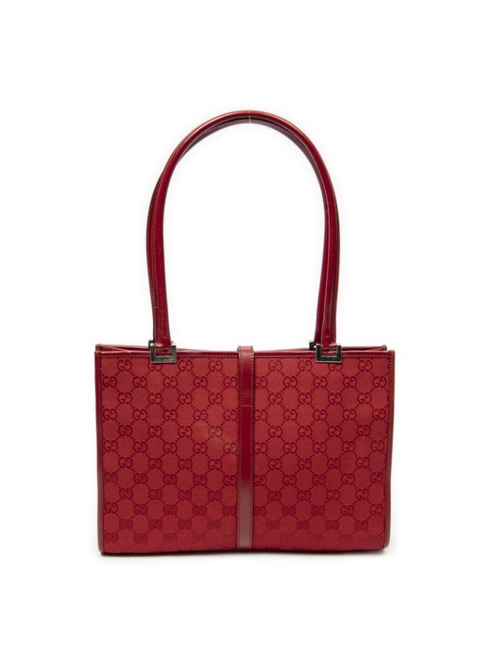 Gucci Square Jackie Tote Red GG Canvas - Picture 15 of 15